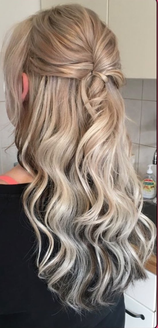 Voor en na hairextensions: Vol blond met lengte