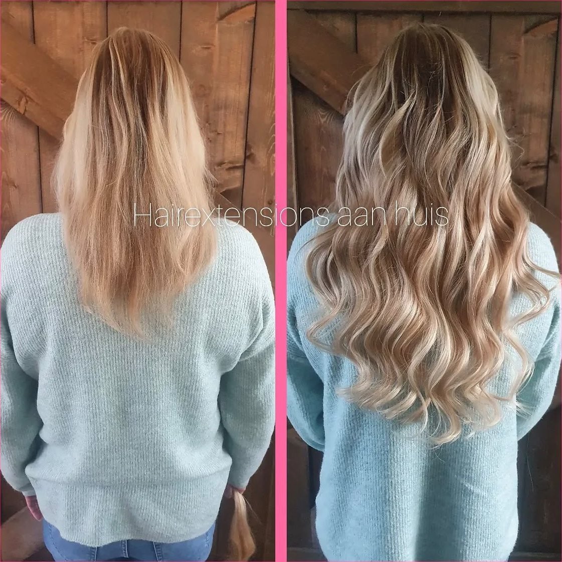 Voor en na hairextensions: Sun-kissed balayage